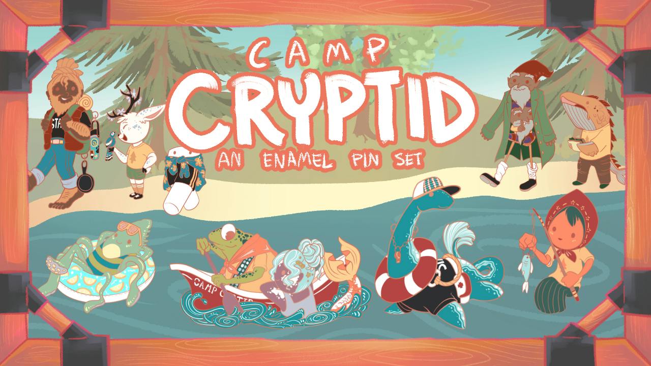CAMP CRYPTID - A "Campy" Cryptid Enamel Pin Set