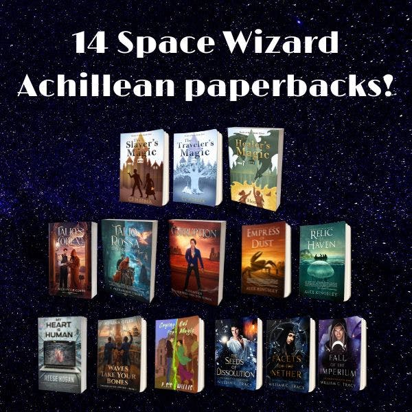 Space Wizard Achillean (M/M) paperback books!