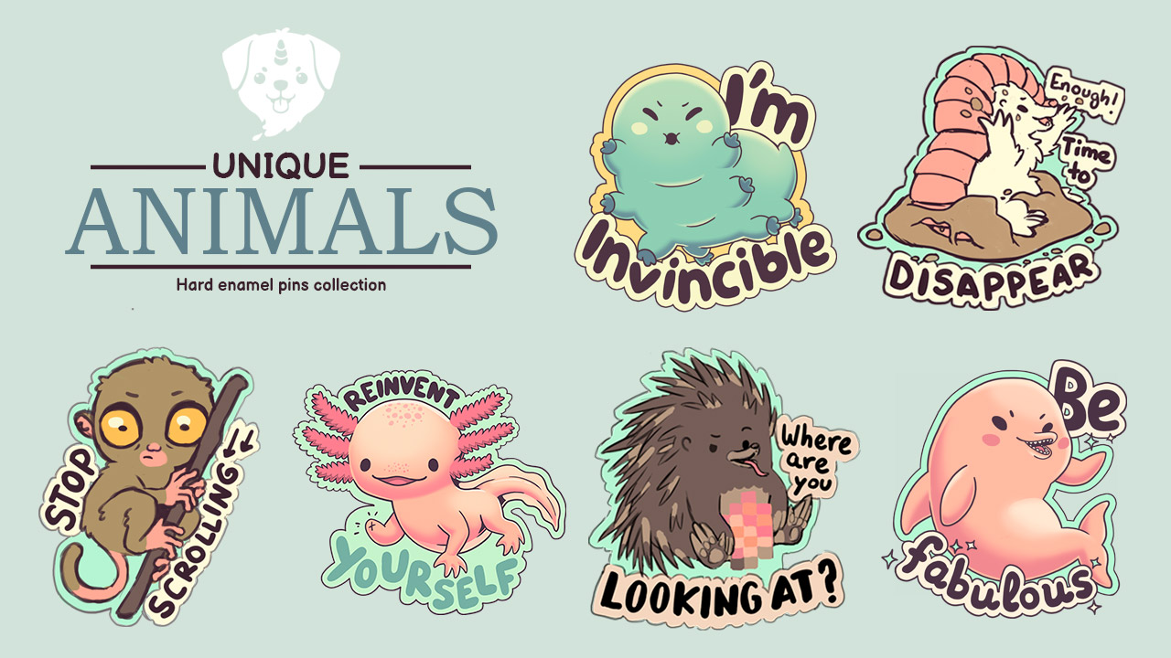 Unique Animals Hard Enamel Pins