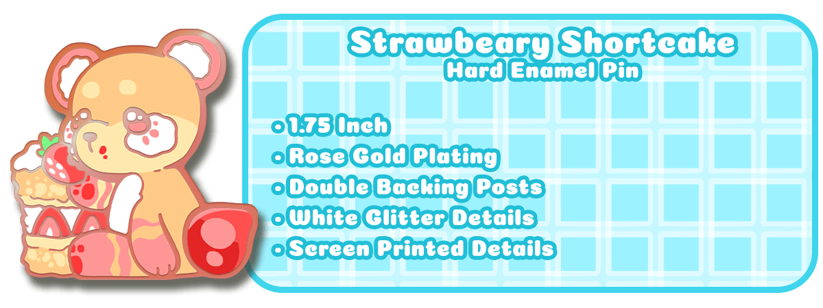 Strawbeary Shortcake Enamel Pin