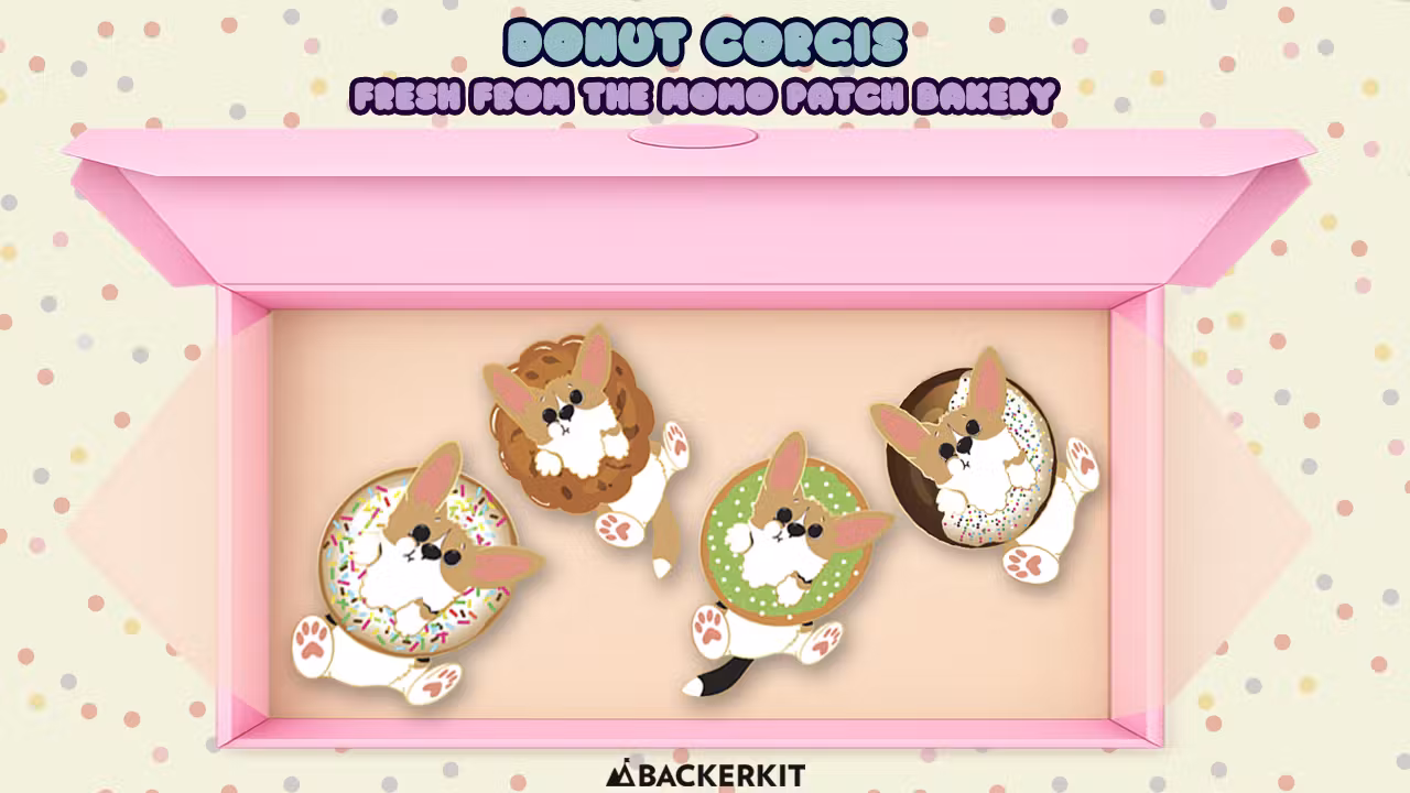 🍩 Donut Corgis: Sweet Enamel Pins & More