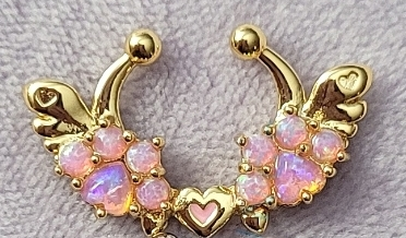 Cat Paws Septum Ring - Faux Gold