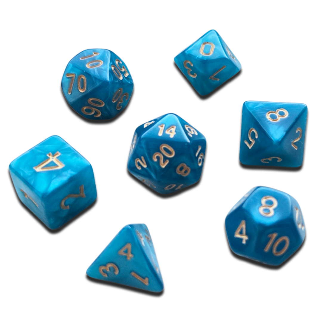 Dice Set (Cerulean Blue)