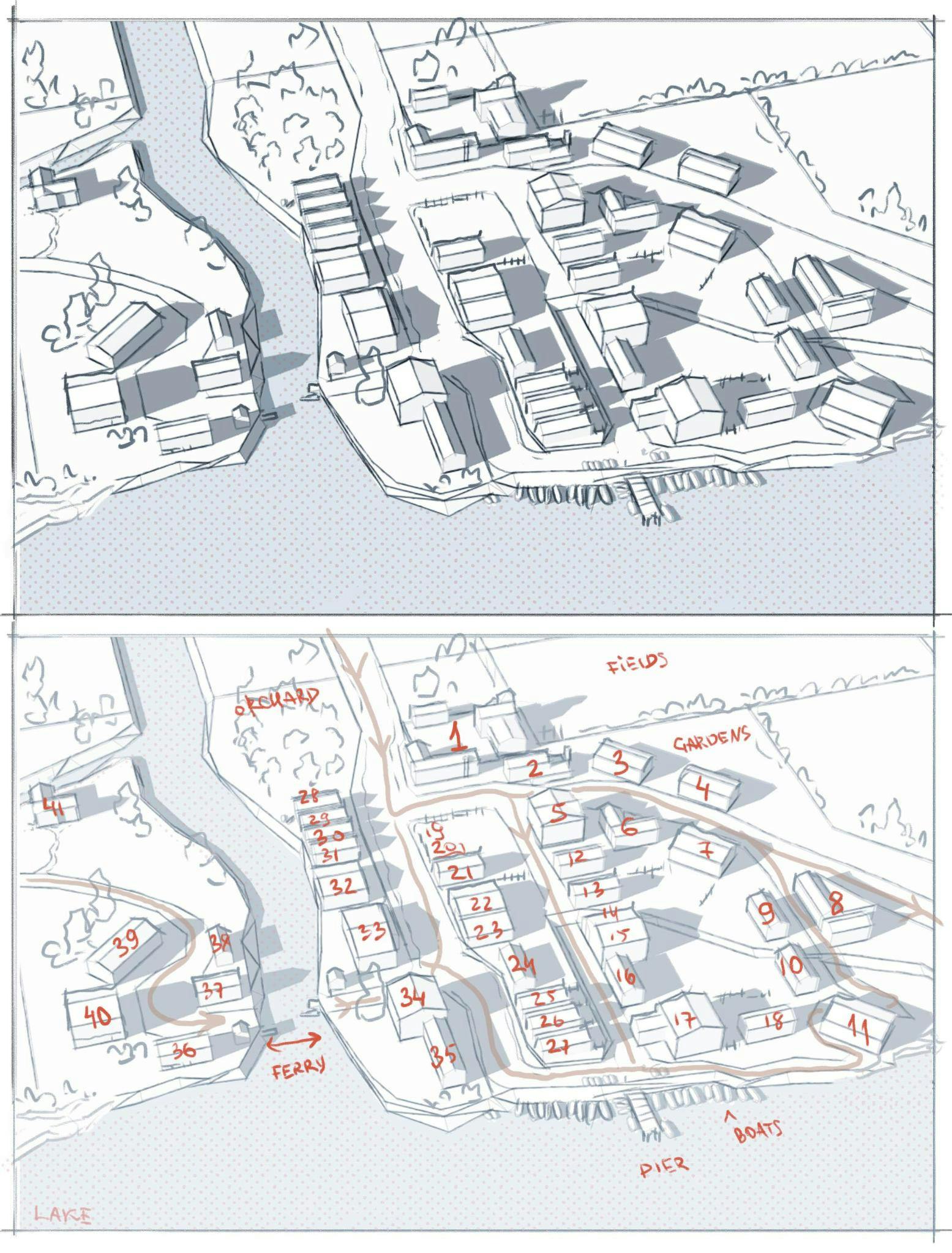 Castle Zagyg Galleries of the Arch Mage Project Update: Sketch: Village ...