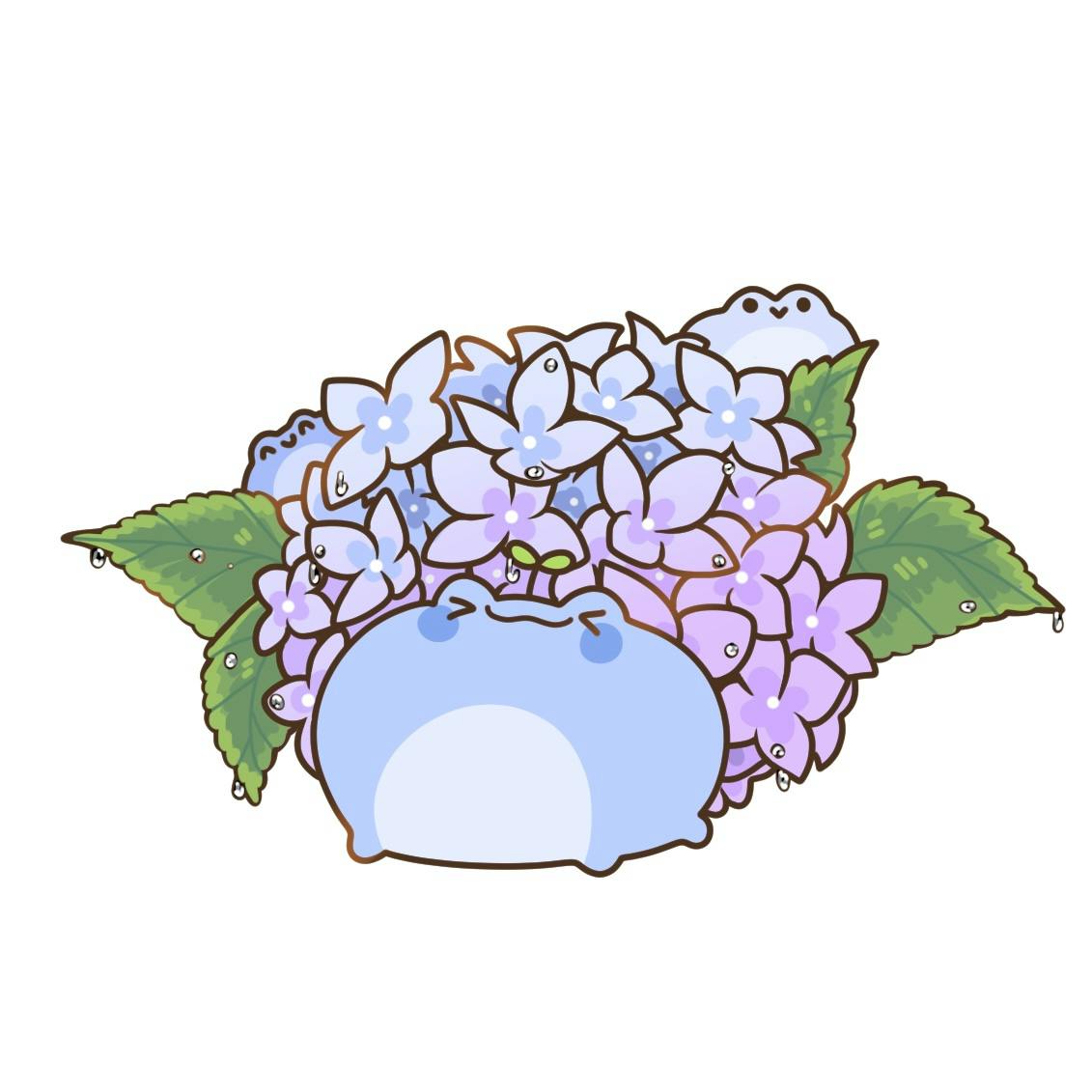 Froggy hydrangeas pin