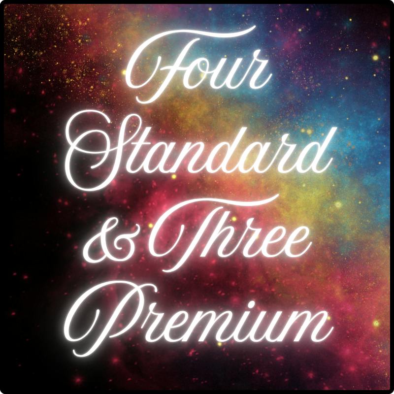 Four Standard & Three Premium Pins