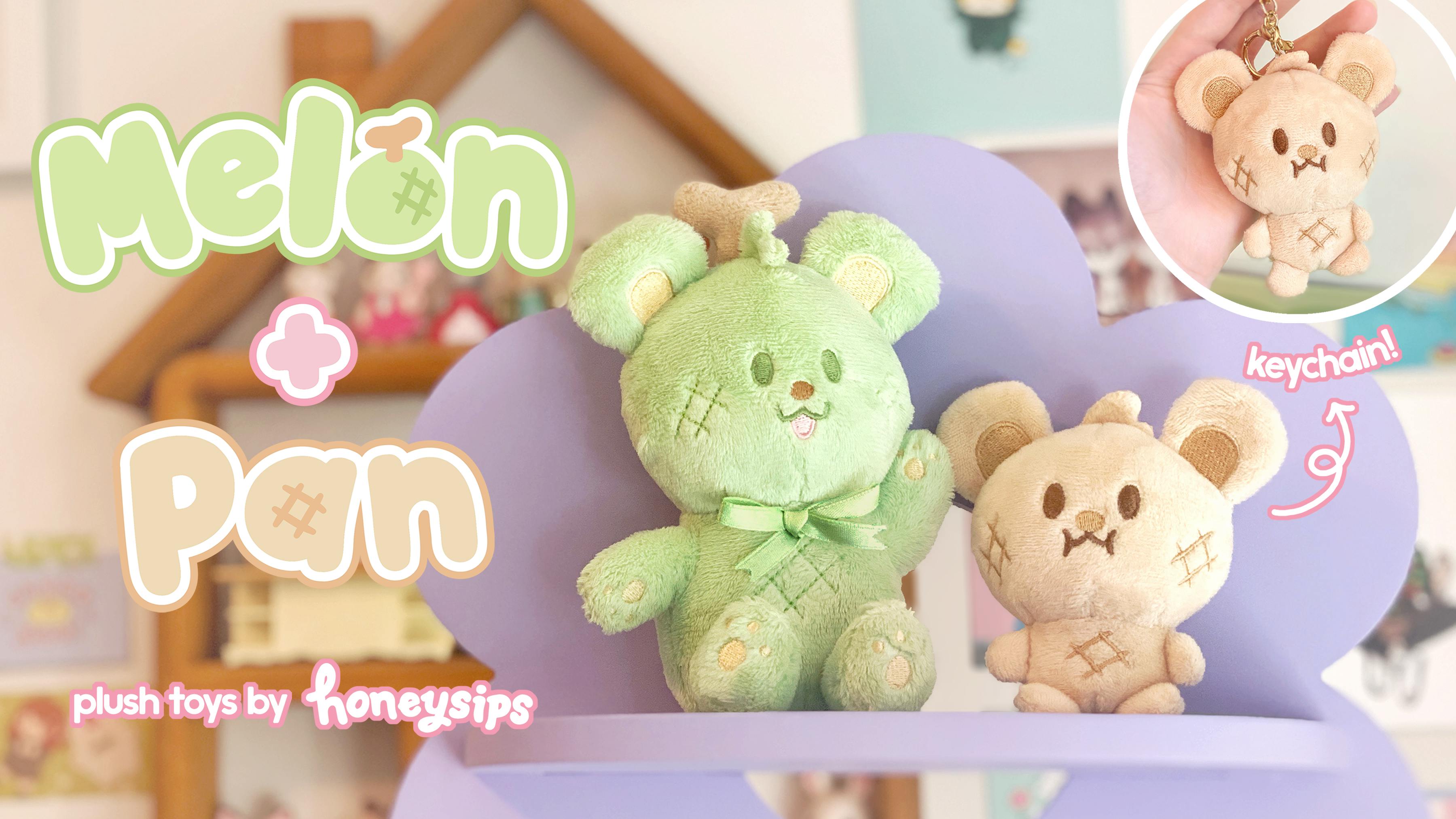 ハンドメイド テディベア Melon Melon & Pan Plush Bears - BackerKit