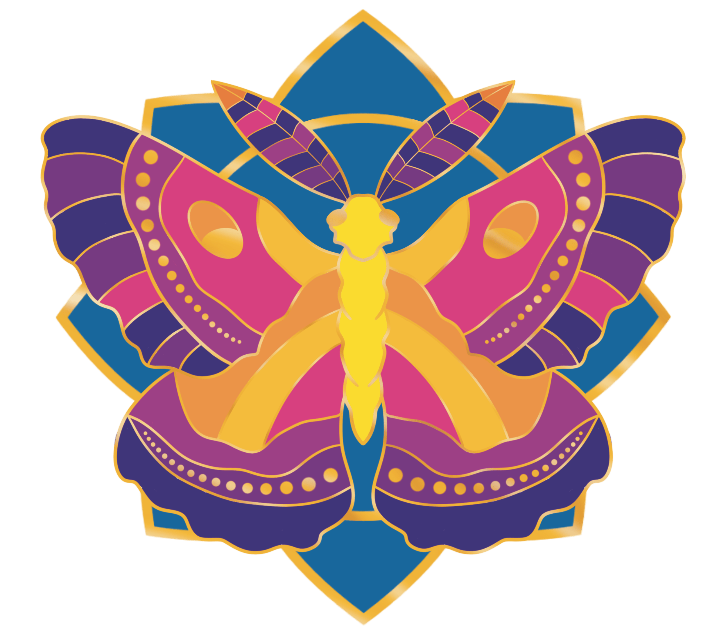 Dawnglow Moth Pin