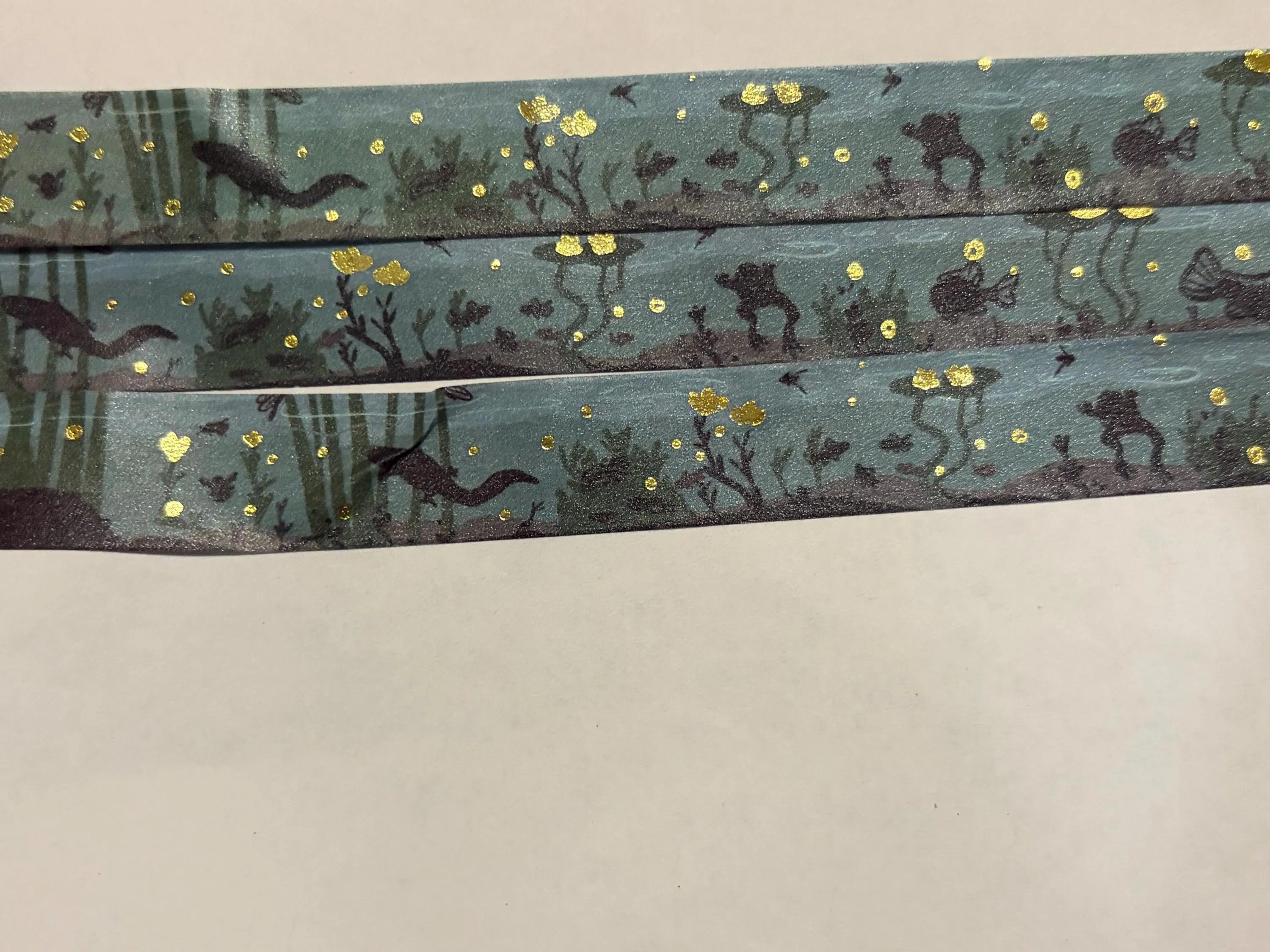 Foil washi tape- Springtime pond