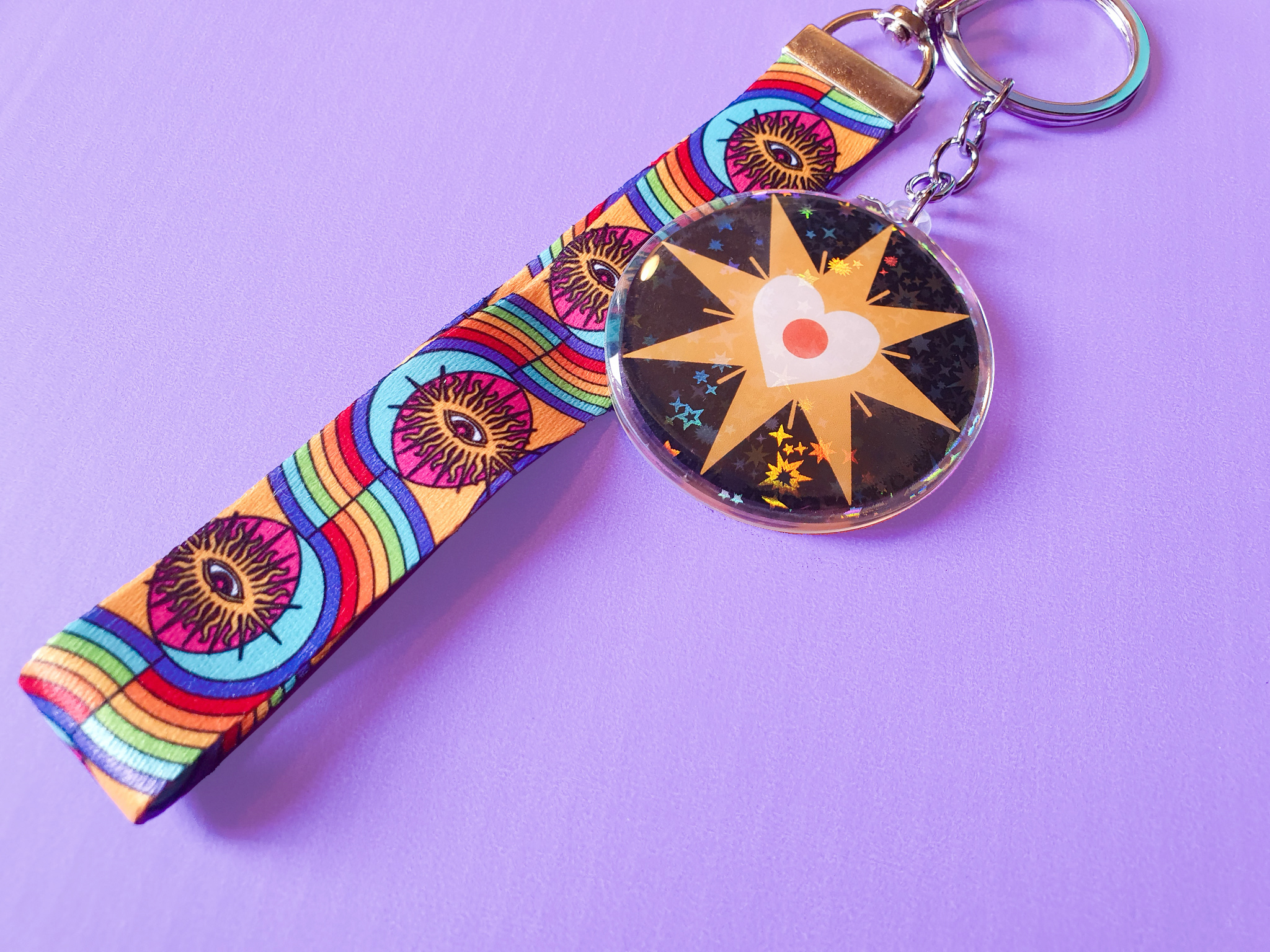 Yellow Eye and Star Wristlet