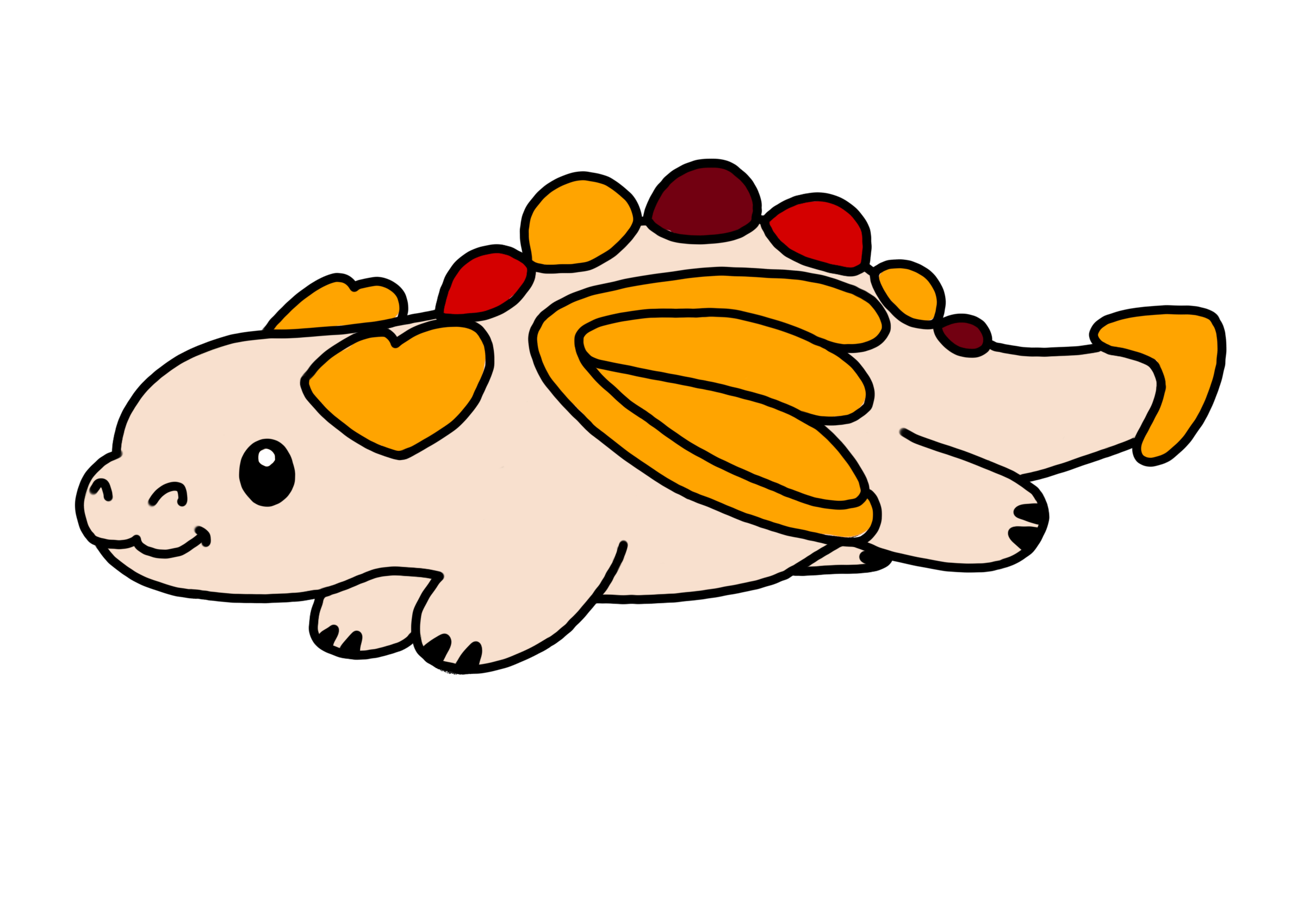 Fall dragon enamel pin