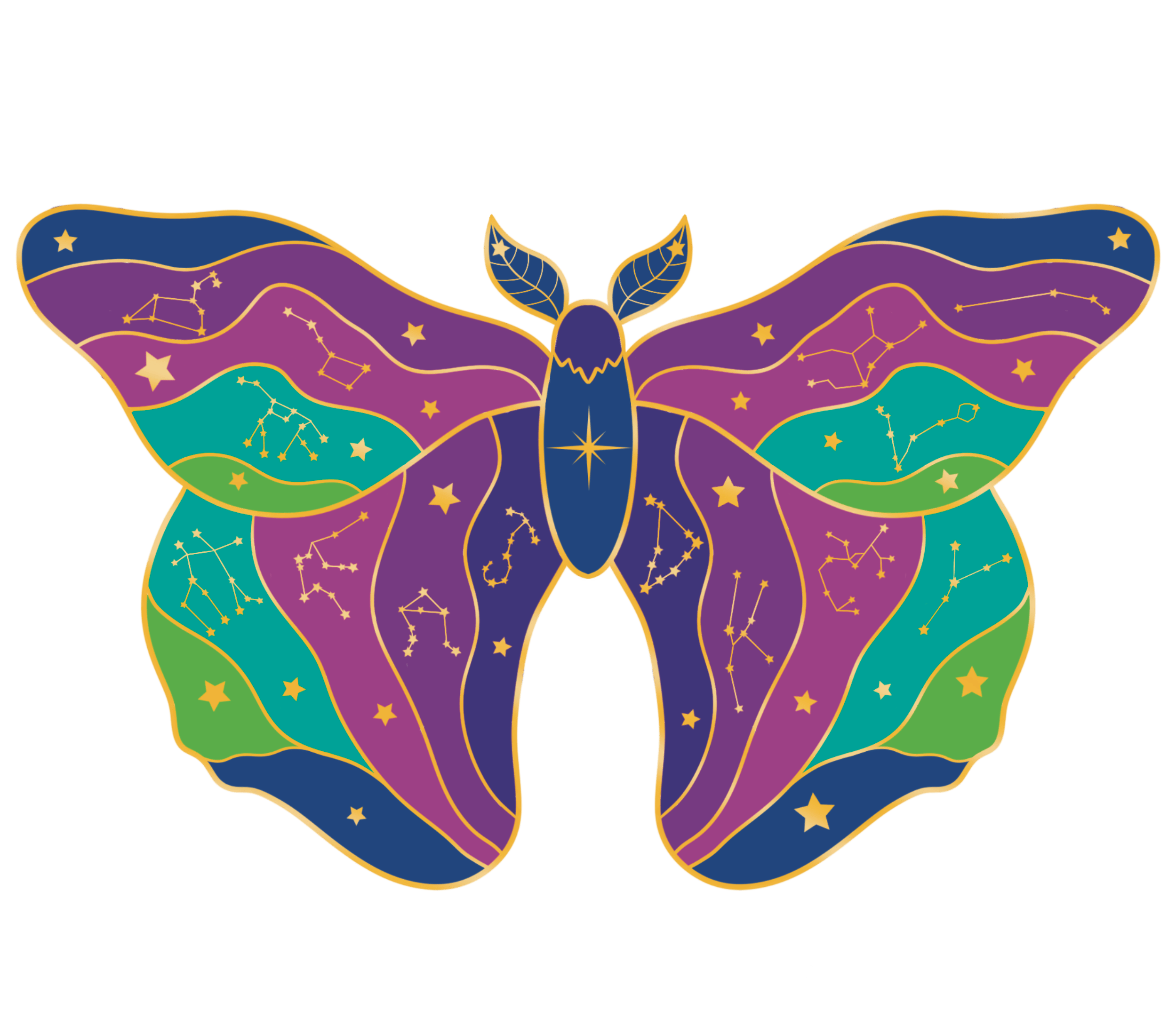 Aurora Moth Pin