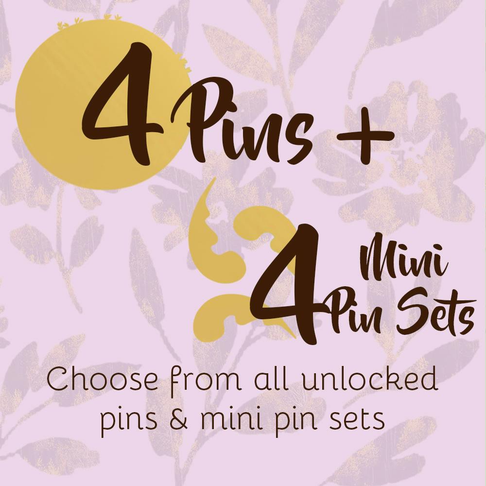 4x Season Pins & 4x Mini Pin sets - A real celebration!