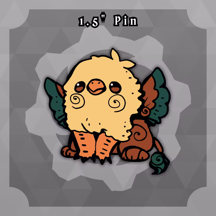 Dungeon Familiars: 1.5in Griffon Chick Domestic Pin