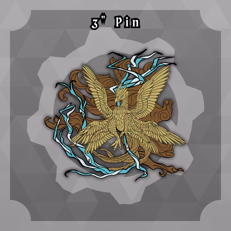 Cryptids and Critters: 3in 3D Thunderbird Pin