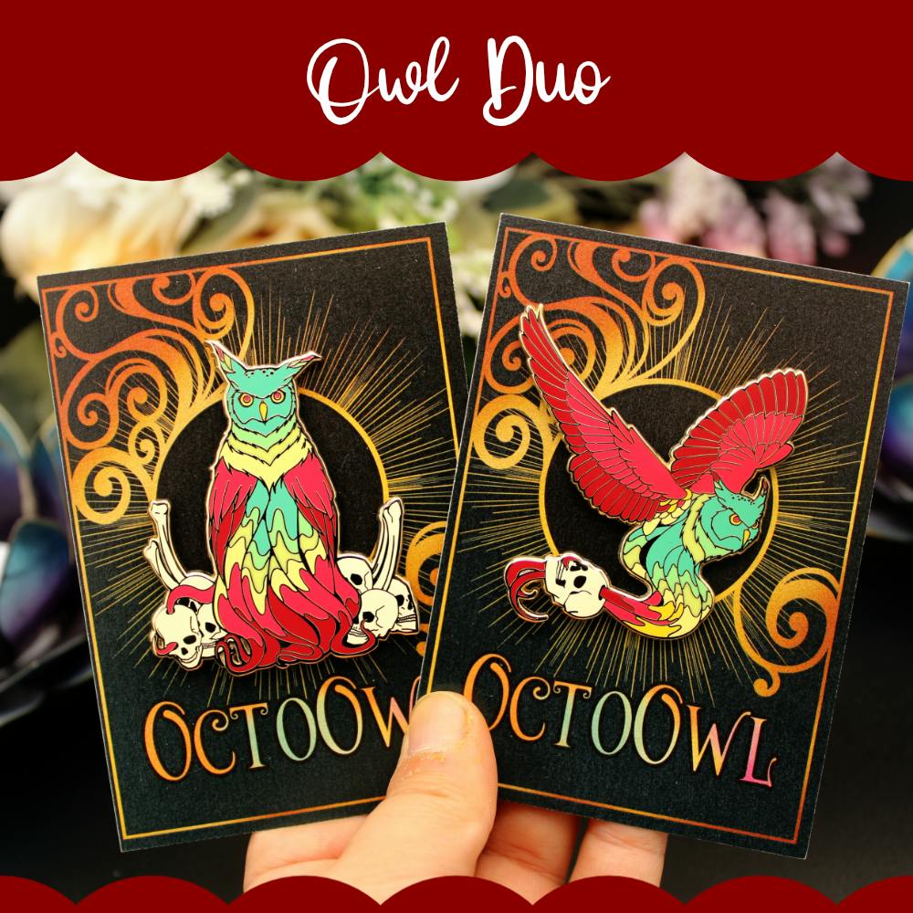 Enamel Pin Set: Octo Owl