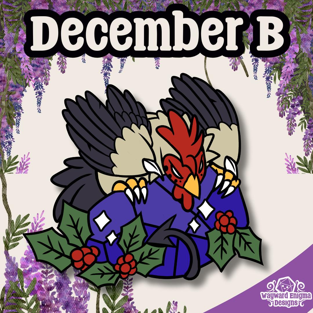 December B - Birthstone Beast Enamel Pin
