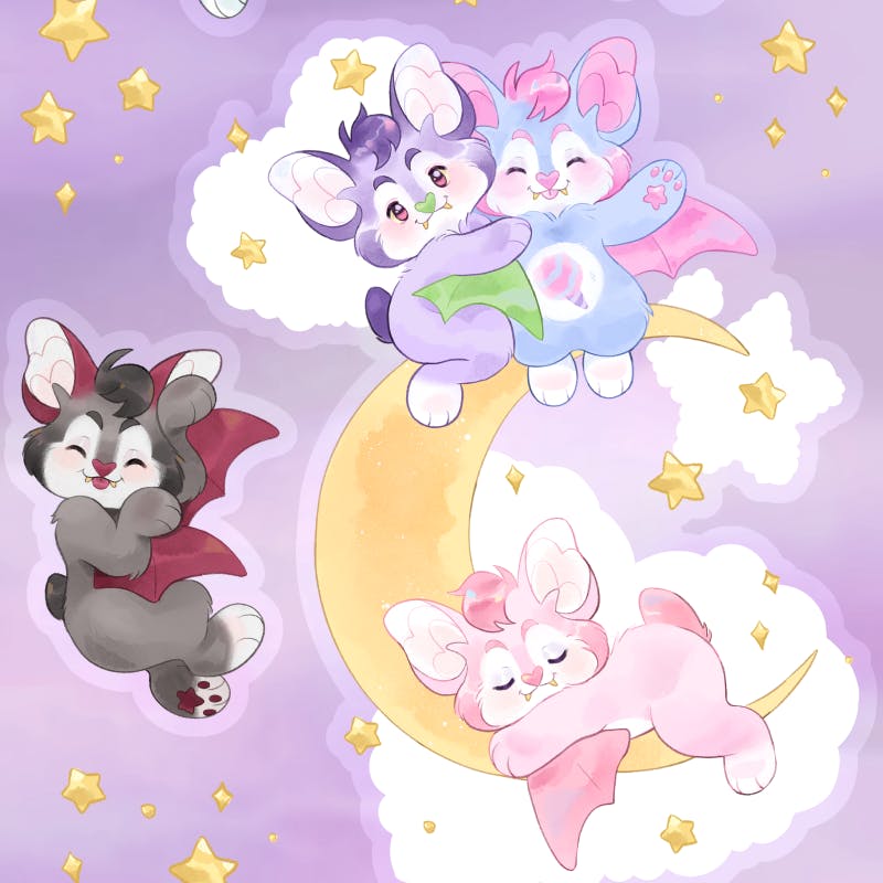 Sweat Dreams Bats Sticker Sheet