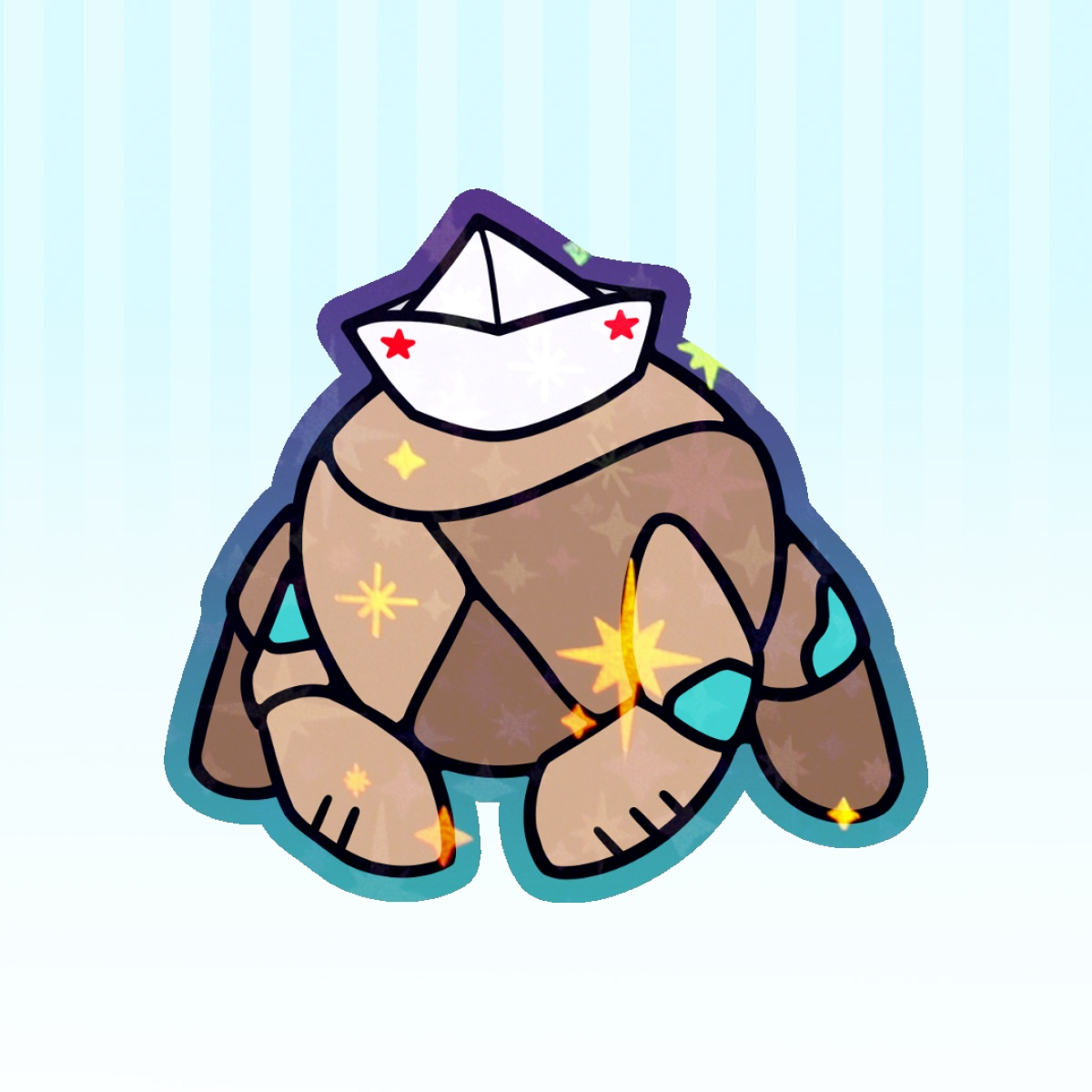 2.5 Inch Holographic Rocky Sticker
