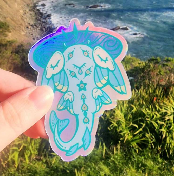 Angel Shark Holo Sticker