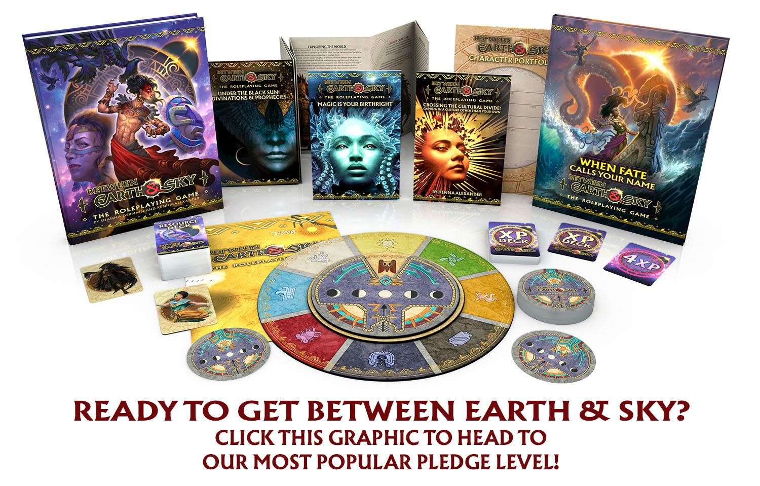 Ready to get Between Earth & Sky? Click this graphic to head to our most popular pledge level! 