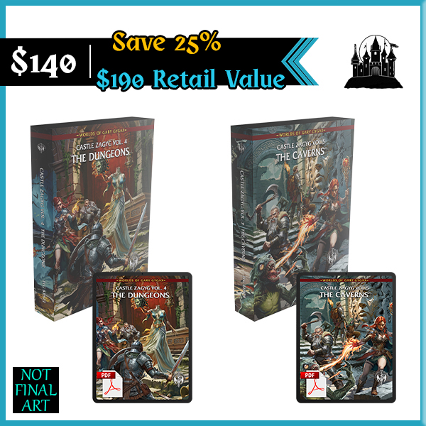 (Save 25%) Castle Zagyg Volumes 4 & 5 Boxed Sets (Print + PDF)