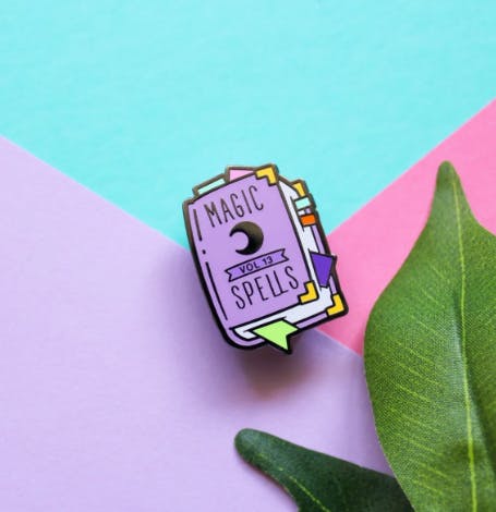Summerween Spell Book Enamel Pin