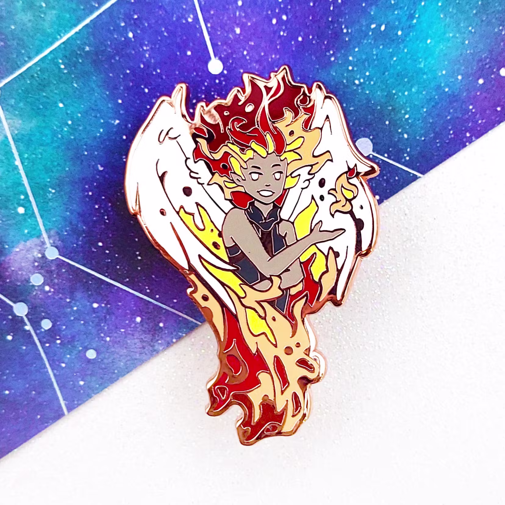 "Angel of Fire" Enamel Pin