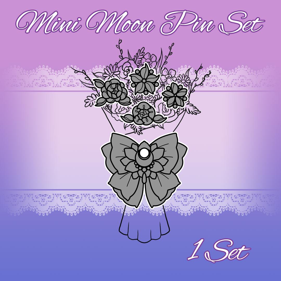 1 Mini Moon Pin Set