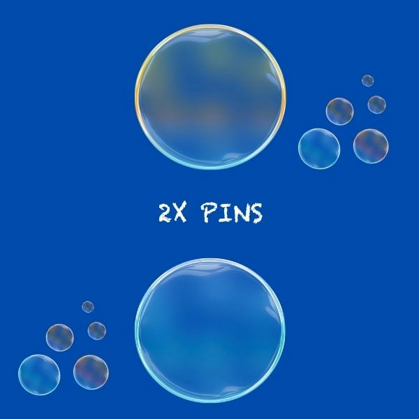 2x mini pin (with matching stickers)