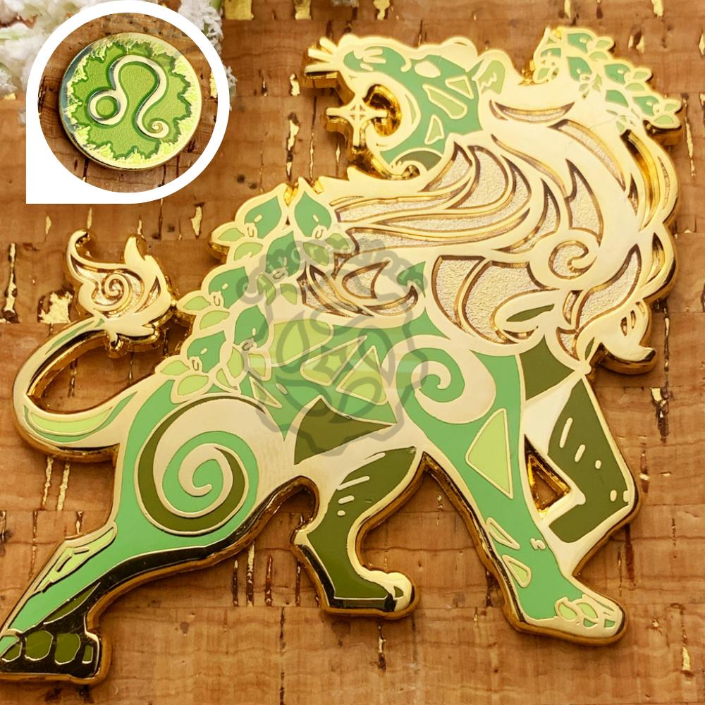 Celestial Coronation: Zodiac Aug Peridot Leo Set