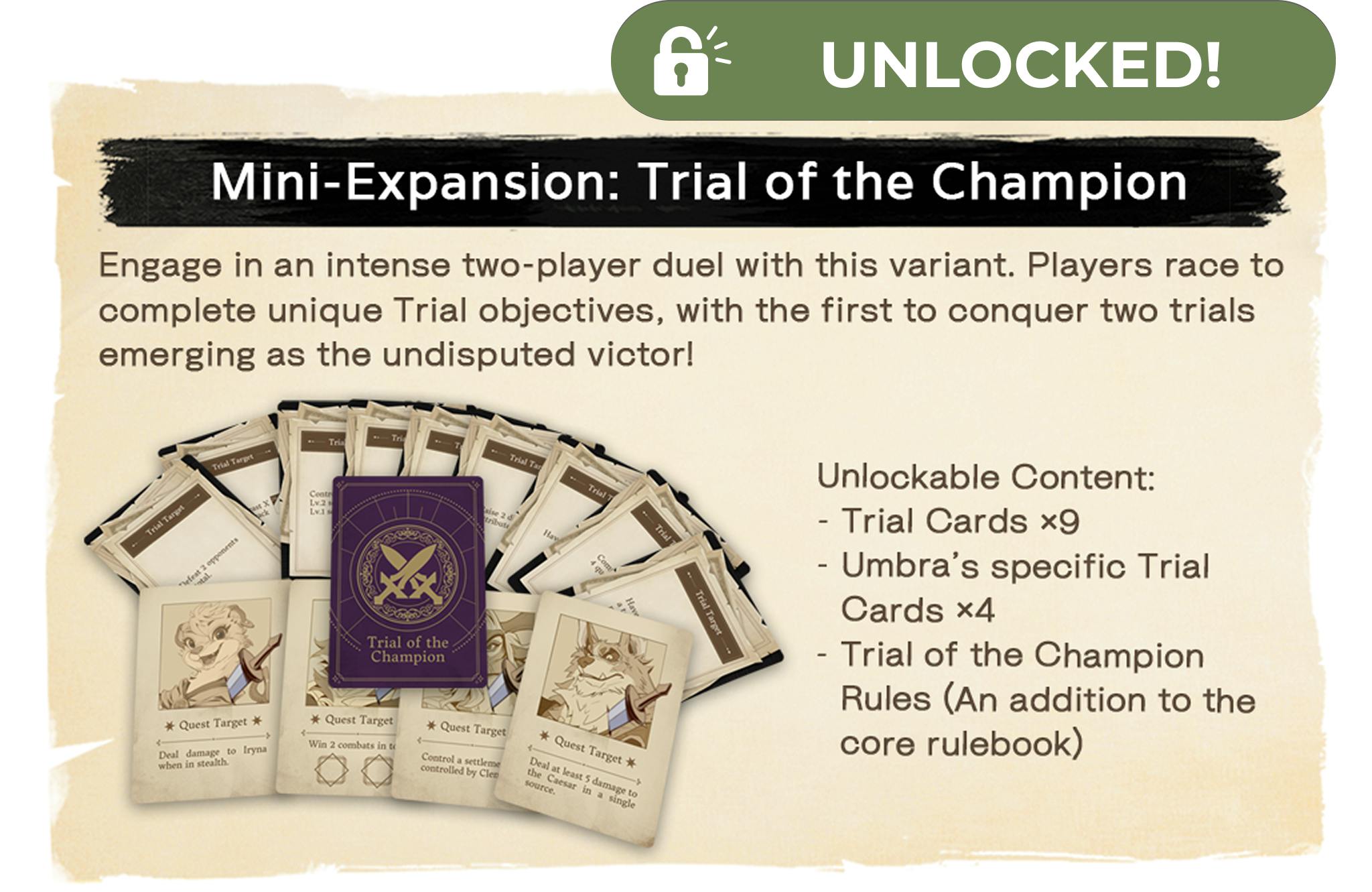 Unlocked: Trial of the Champion Mini-Expansion