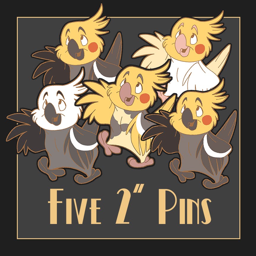 FIVE 2" PINS