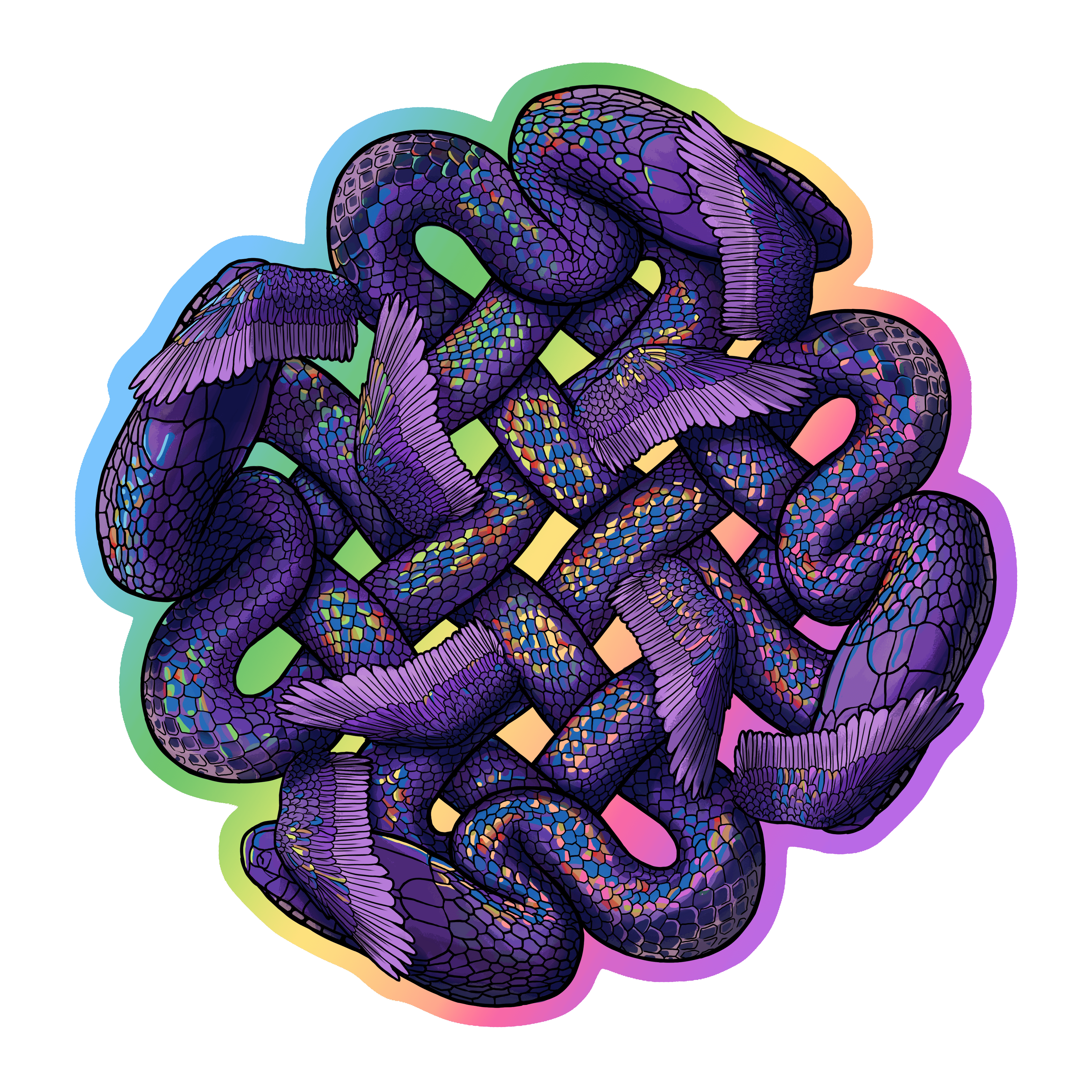 Celestial Serpents Sticker