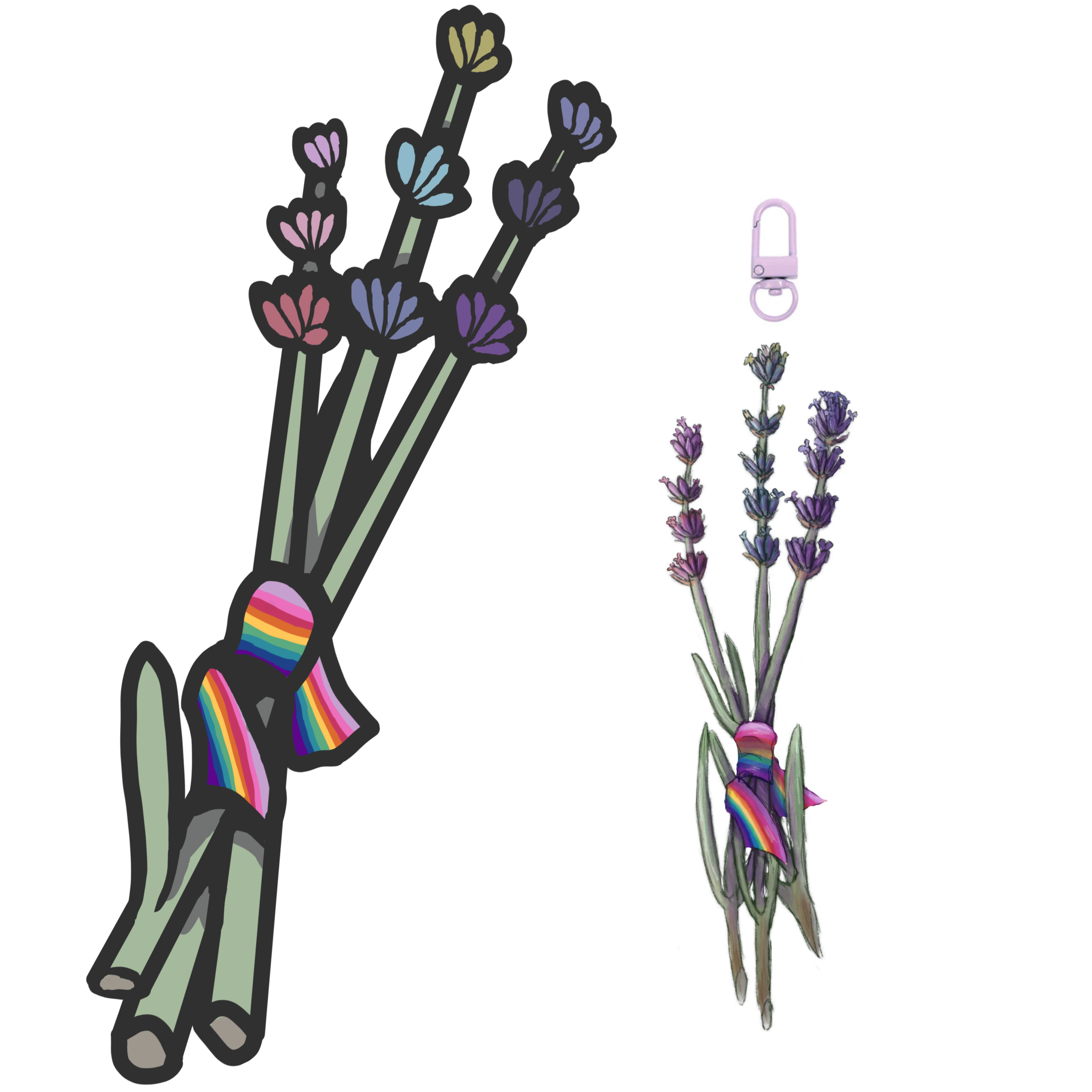 1 charm and 1 pin
