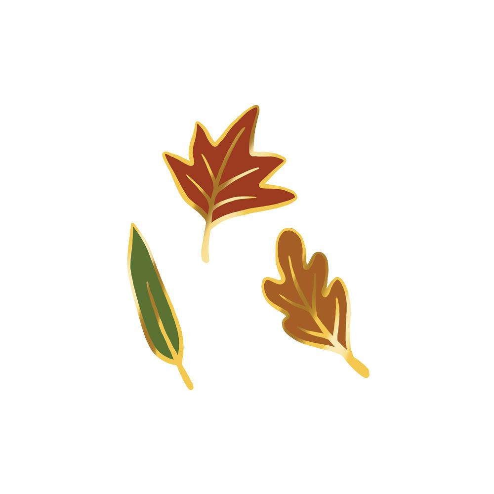 Leaves mini pin set