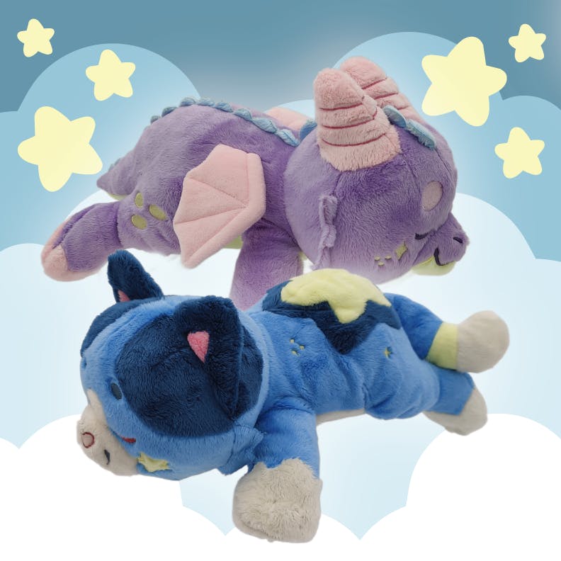 two sleepy snuggles plush