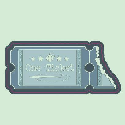 Brushed Gold Ticket Sticker	