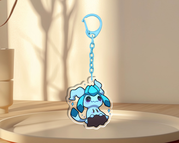 Glaceon Mimikyu Acrylic Keychain