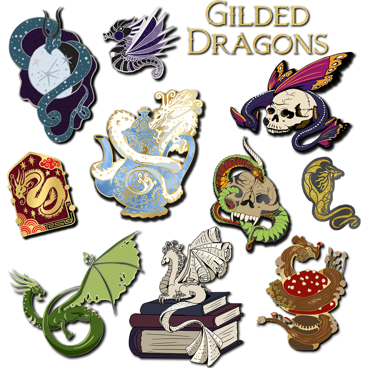 Gilded Dragon Pin