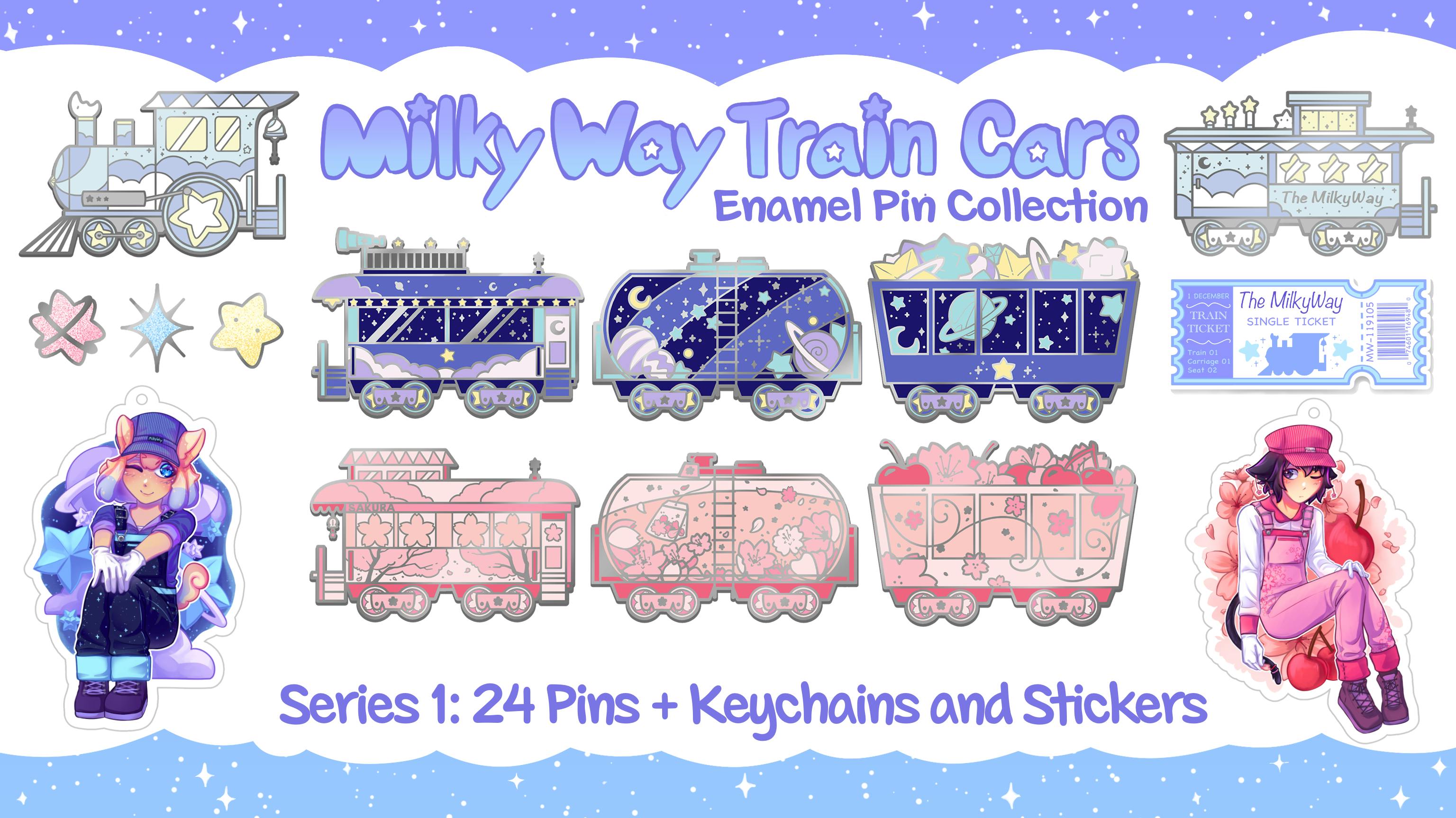 The Milky Way Express - Aesthetic Connecting Train Cars