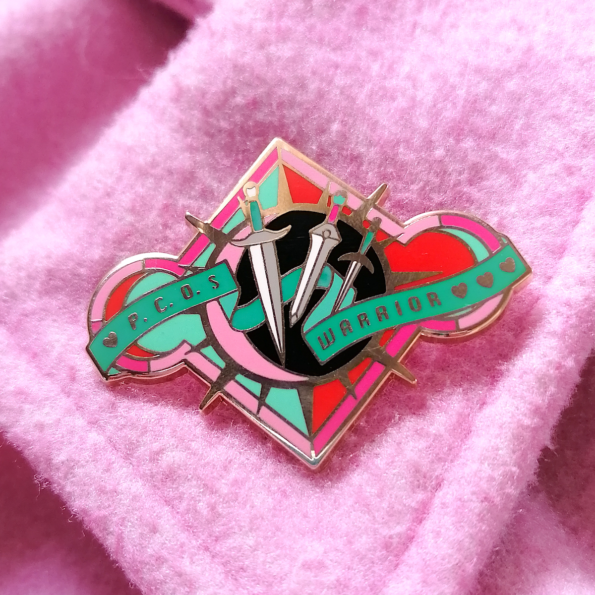 PCOS Warrior pin