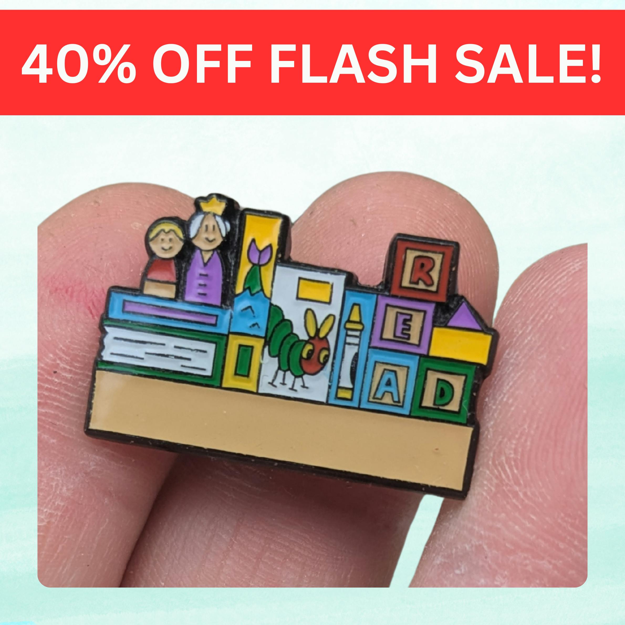FLASH SALE: Children's Bookshelf Mini Pin