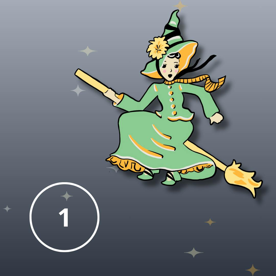 One Pin from Vintage Frights Set