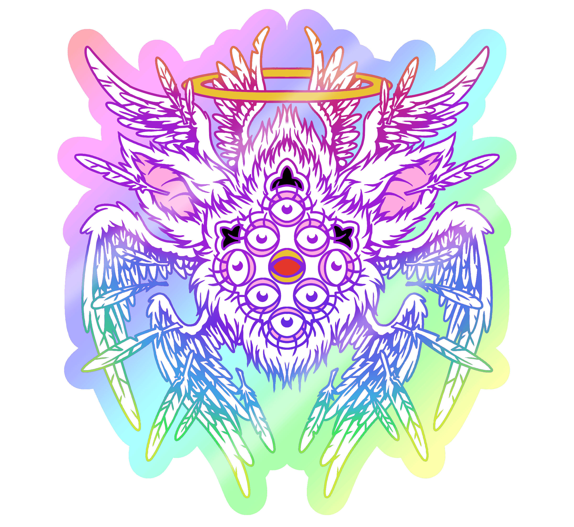 Angel Holographic Sticker