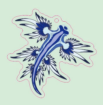 Holo Sea Dragon Keychain	