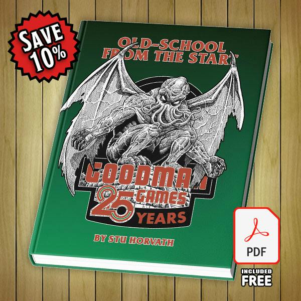 Old-School From The Start: 25 Years of Goodman Games, Brad McDevitt Cover (Print+PDF)