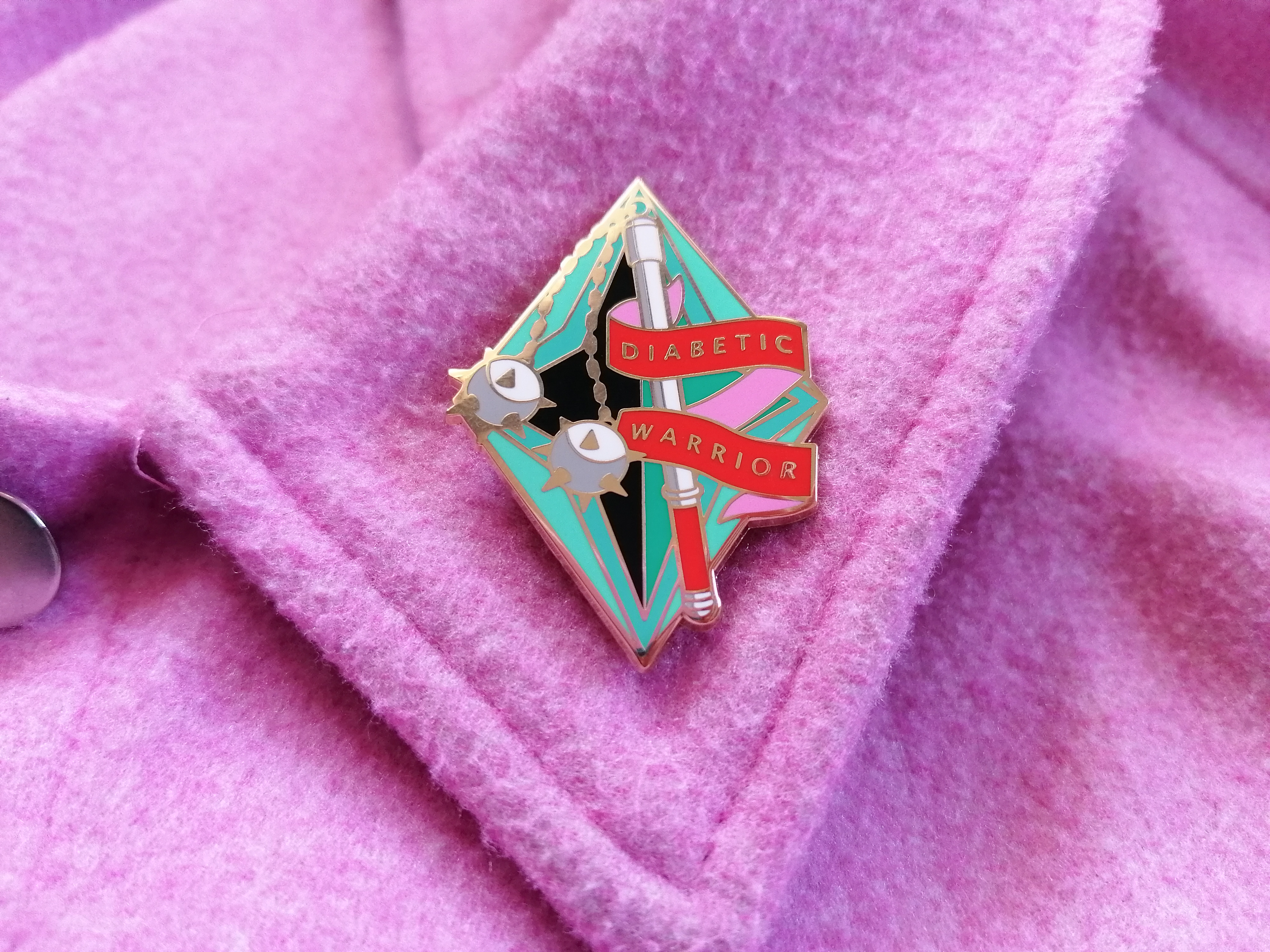 Diabetes Warrior pin