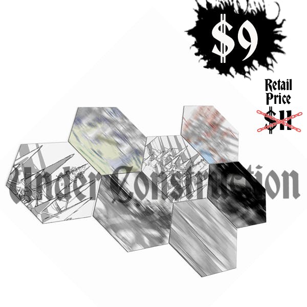 Cardboard Titanbound City Hex Tokens