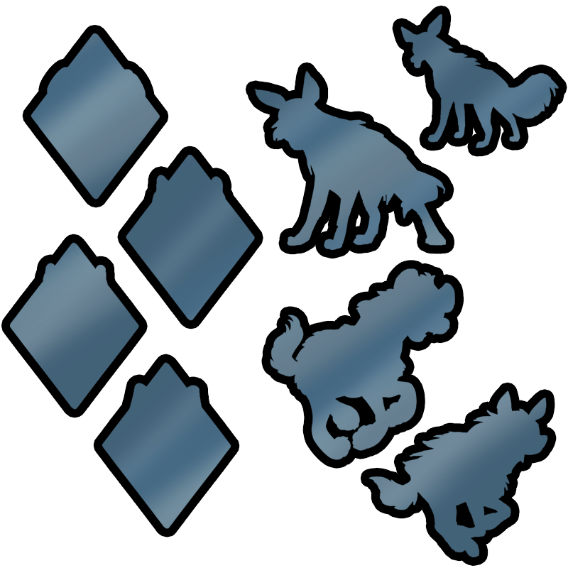 Full set of portrait and full body hyena pins + freebie